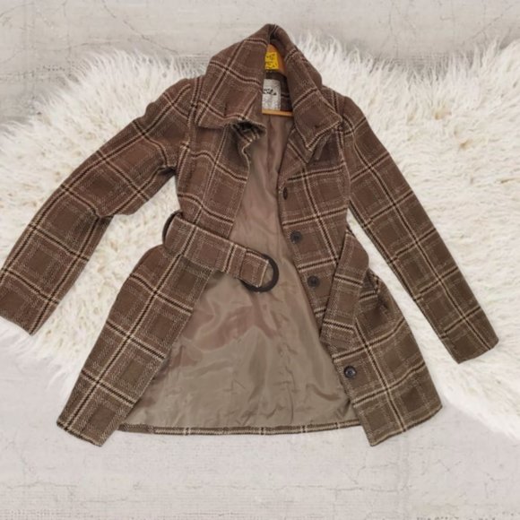 COSTA BLANCA-Canada- Plaid Peacoat- Size 4 (Wool Blend) - Picture 5 of 11
